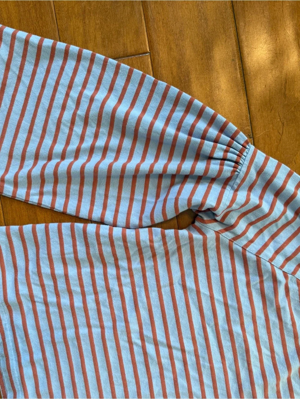 Madewell Boatneck Striped Flare Sleeve Long Sleeve T Shirt Size Large